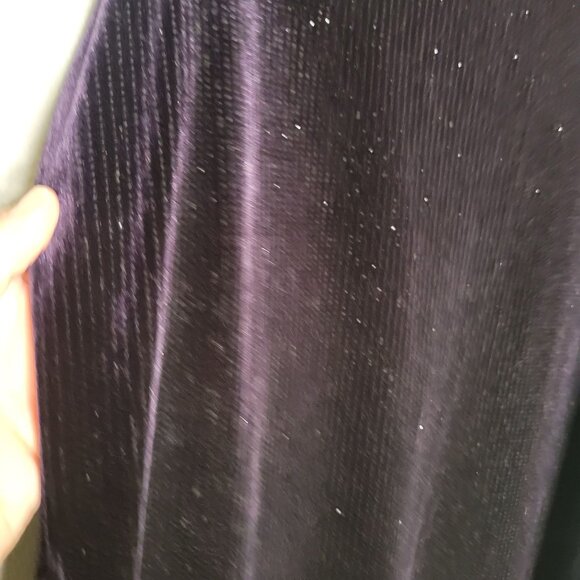 Vintage Y2K 90's Velvet Shift Dress Purple Party Cocktail Stretchy Mini Dress 8 - Picture 3 of 7